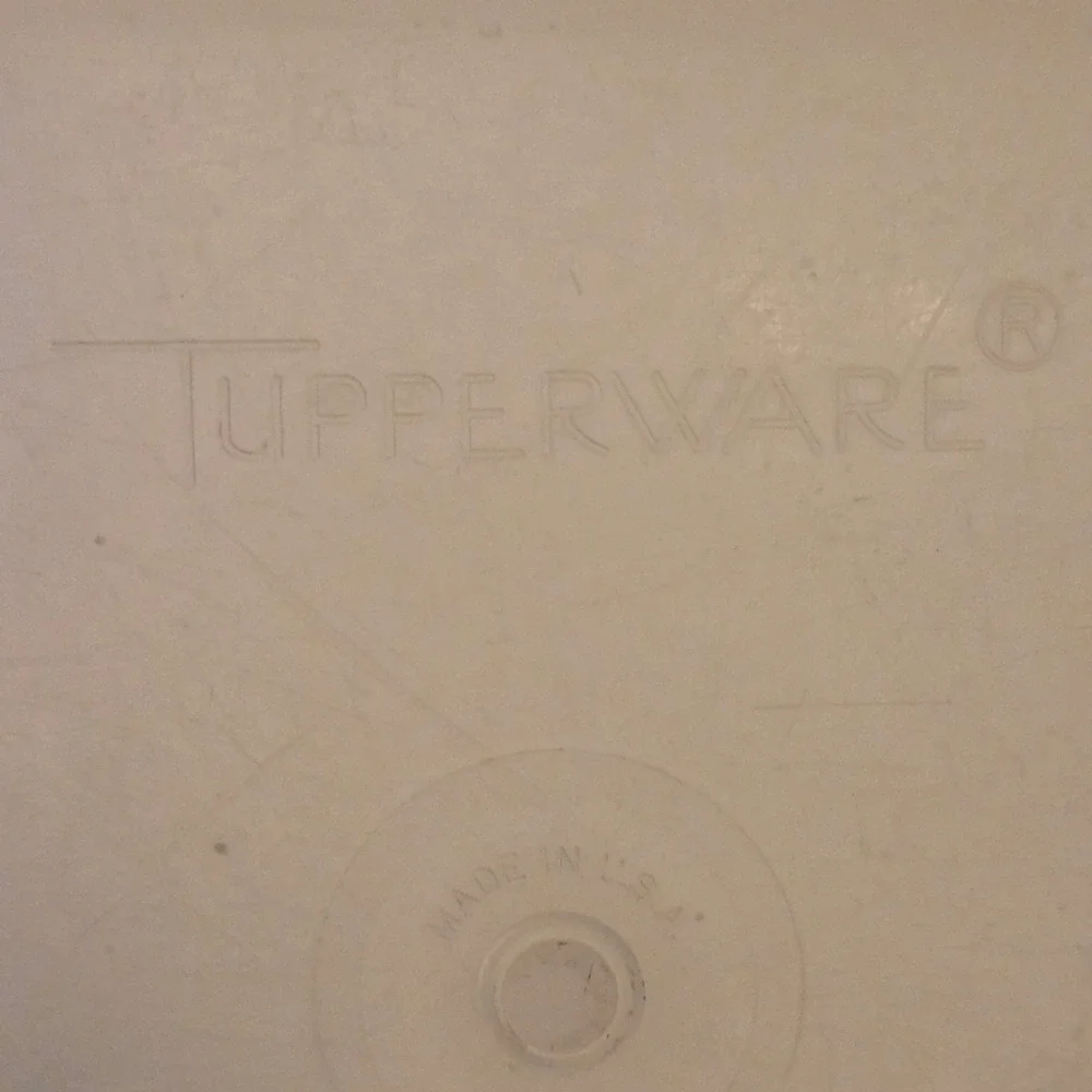 Vintage Tupperware Frosted Clear Rectangular 11x6.5x3.5 Storage 677-2 678-2
